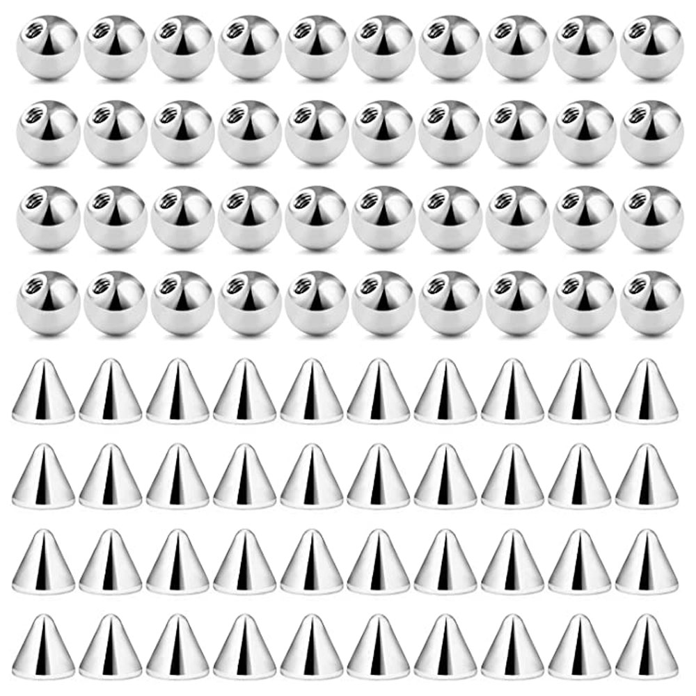 Body Jewelry Replacement Ball - 80Pcs 3-5Mm 316L Chirurgisch Staal Extern