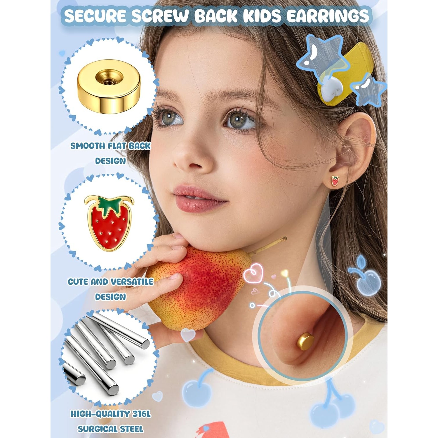 FASACCO 1 paar vergulde, hypoa - Body Jewelry Surgical Steel recensie en prijs