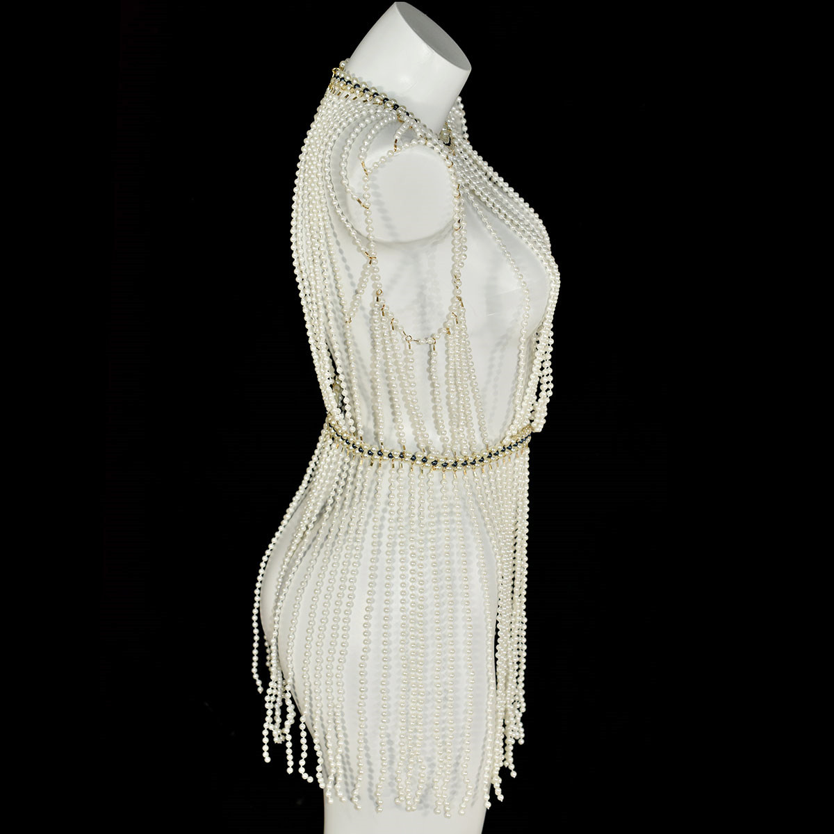 Klassieke lange nep-pareljurk  - Body Jewelry Retainers recensie en prijs