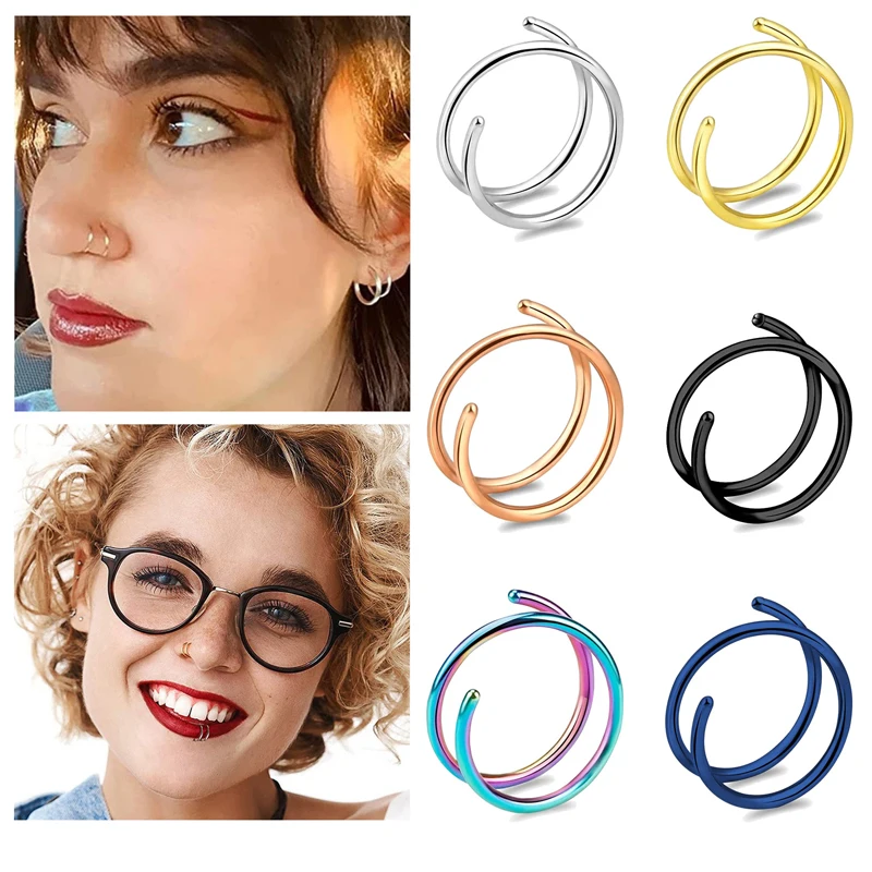 6 stuks/set, 20G, neusring van - Body Jewelry Surgical Steel recensie en prijs