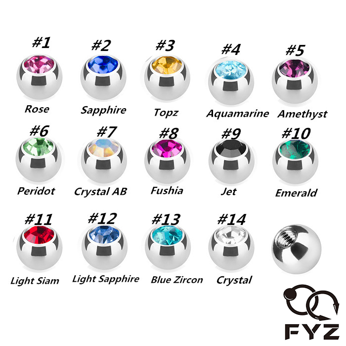 316L Chirurgisch Staal Press F - Body Jewelry Replacement Ball recensie en prijs