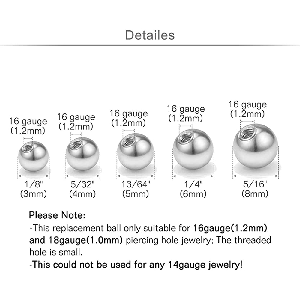 20Pcs Vervanging Ballen Body S - Body Jewelry Surgical Steel recensie en prijs